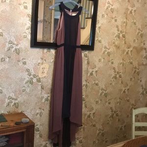 Dress by ModCloth. Mauve, navy, Excellent cond.